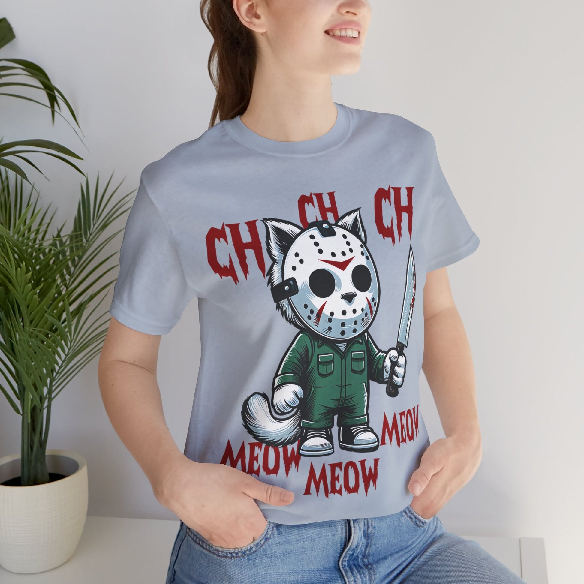 Spooky Horror Thriller Cat Unisex Jersey Short Sleeve Tee - Awfullynerdy.co