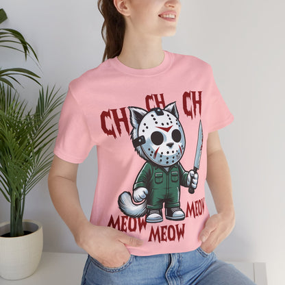 Spooky Horror Thriller Cat Unisex Jersey Short Sleeve Tee - Awfullynerdy.co