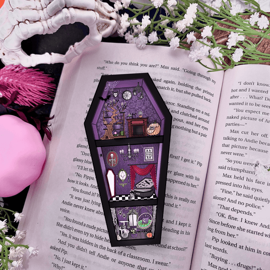 Spooky Season Coffin Star Sparkle Bookmark - Awfullynerdy.co