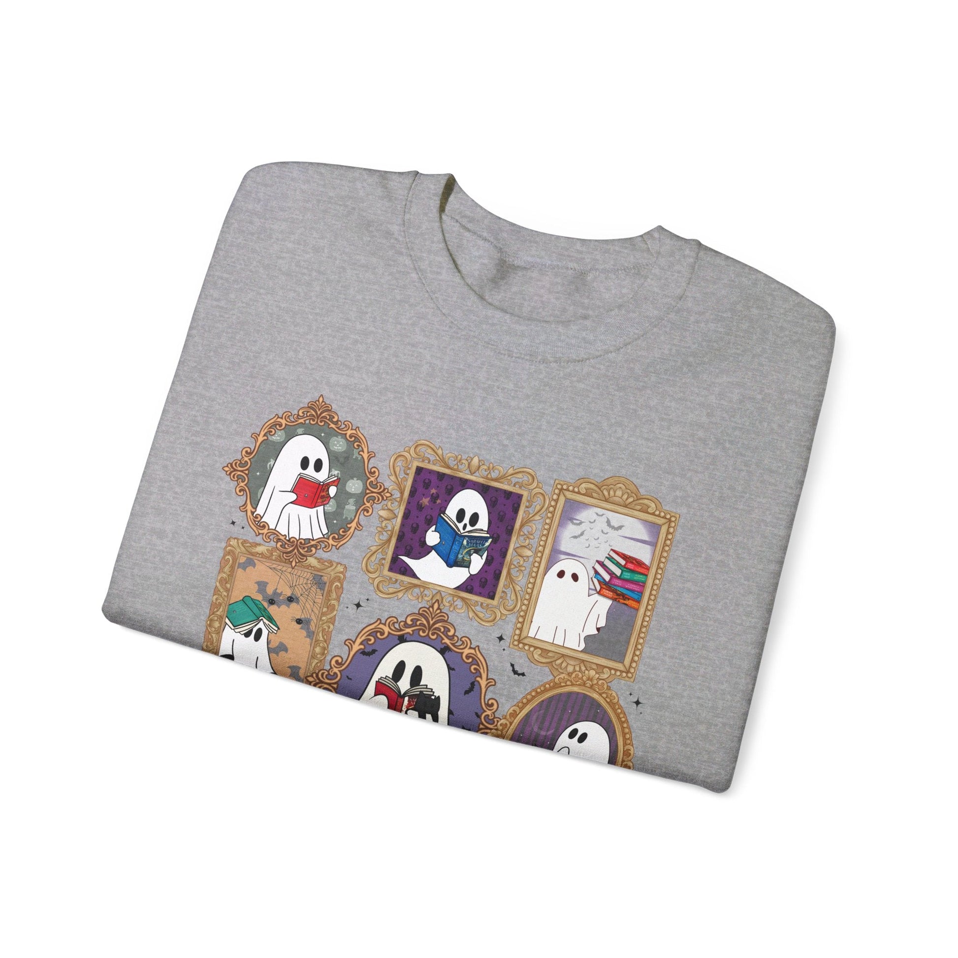 Spooky Season Ghosts Reading SJM Books Romantasy Crewneck Sweatshirt - Awfullynerdy.co