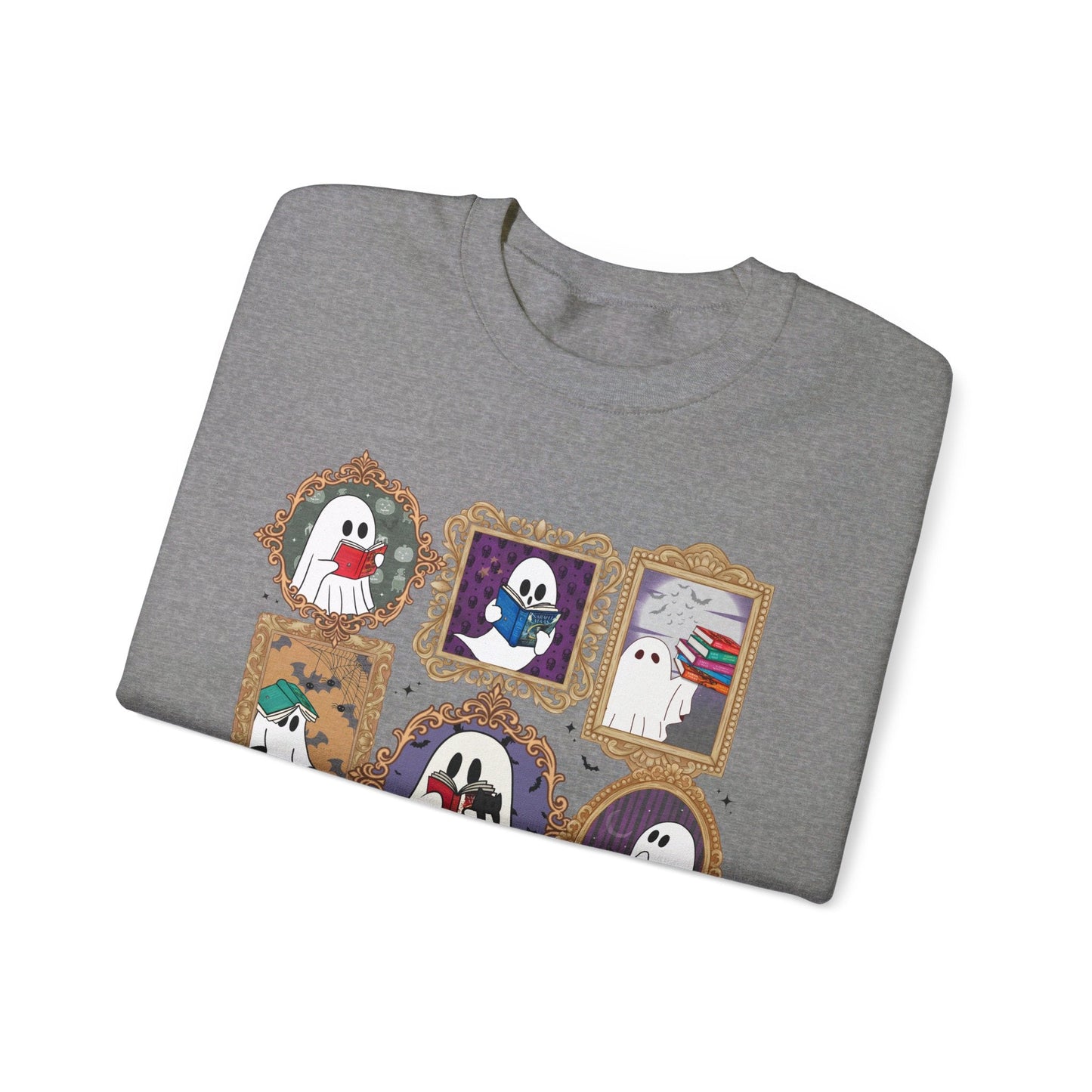 Spooky Season Ghosts Reading SJM Books Romantasy Crewneck Sweatshirt - Awfullynerdy.co