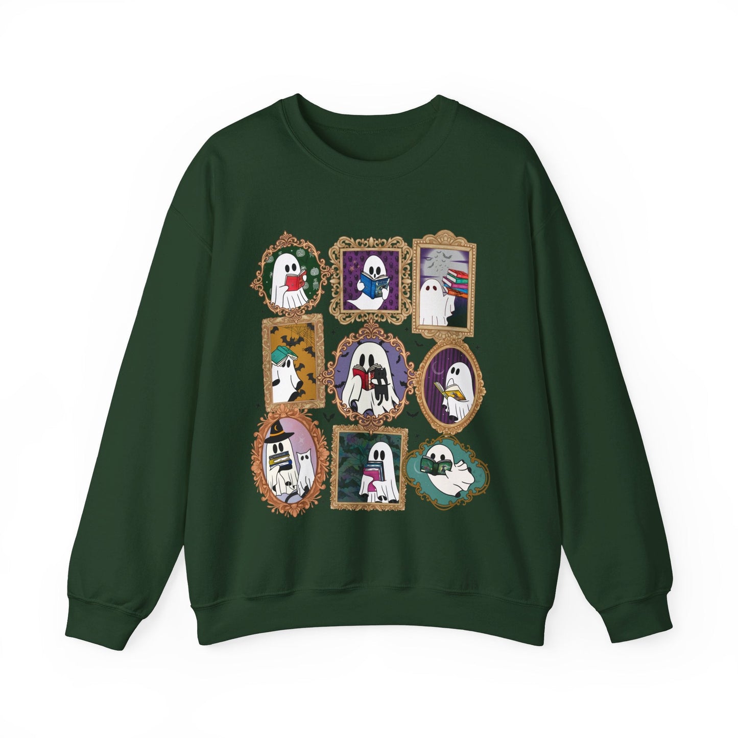 Spooky Season Ghosts Reading SJM Books Romantasy Crewneck Sweatshirt - Awfullynerdy.co