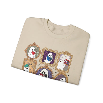 Spooky Season Ghosts Reading SJM Books Romantasy Crewneck Sweatshirt - Awfullynerdy.co