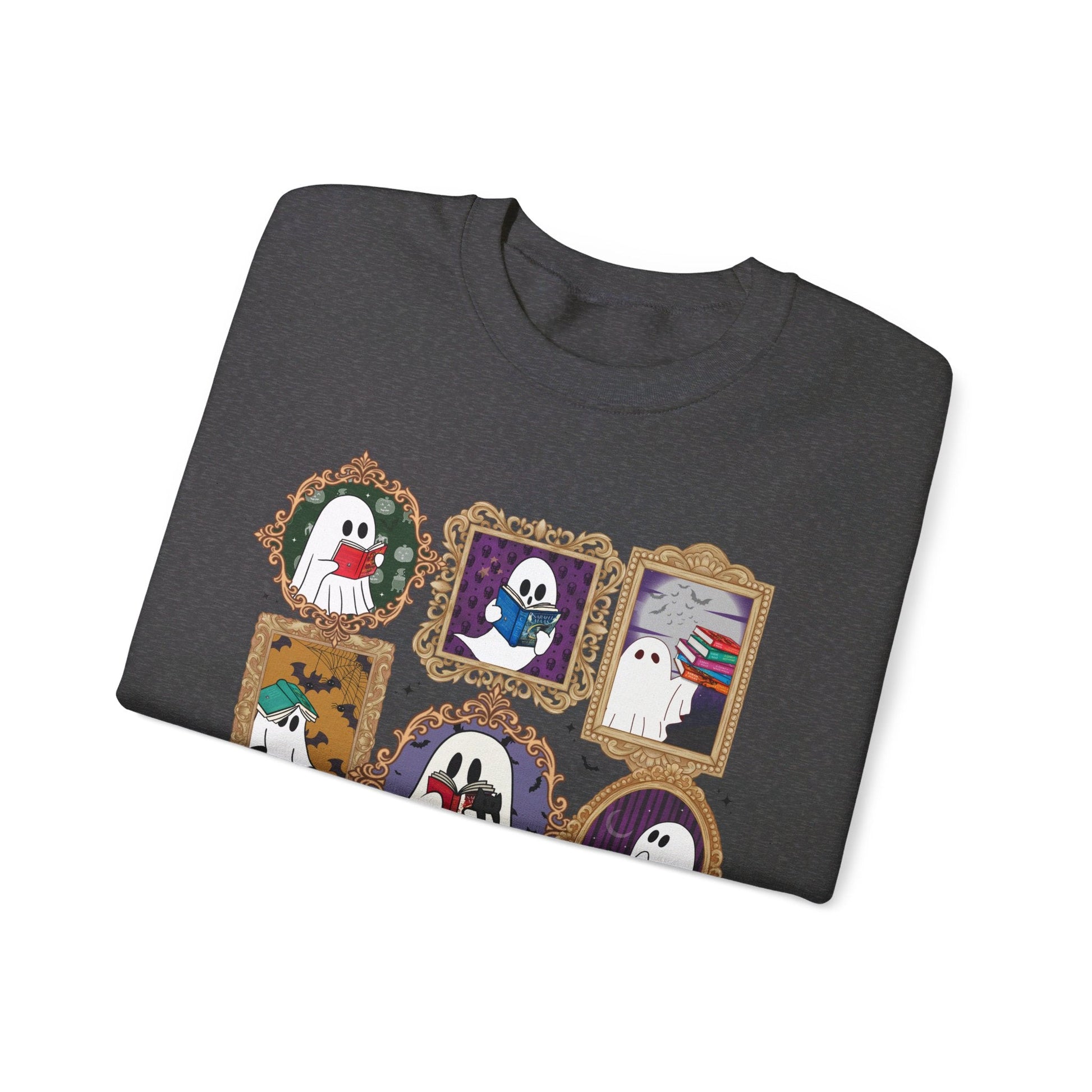 Spooky Season Ghosts Reading SJM Books Romantasy Crewneck Sweatshirt - Awfullynerdy.co