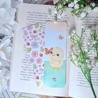 Spring Chick Dual - Sided Matte Cardstock Bookmark - Awfullynerdy.co