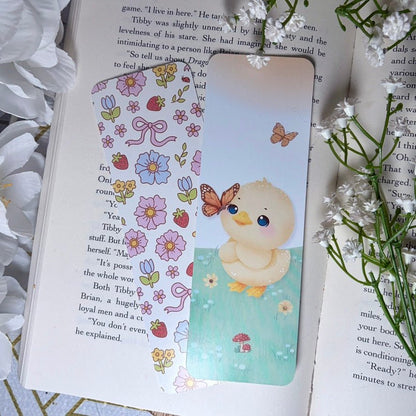 Spring Chick Dual - Sided Matte Cardstock Bookmark - Awfullynerdy.co