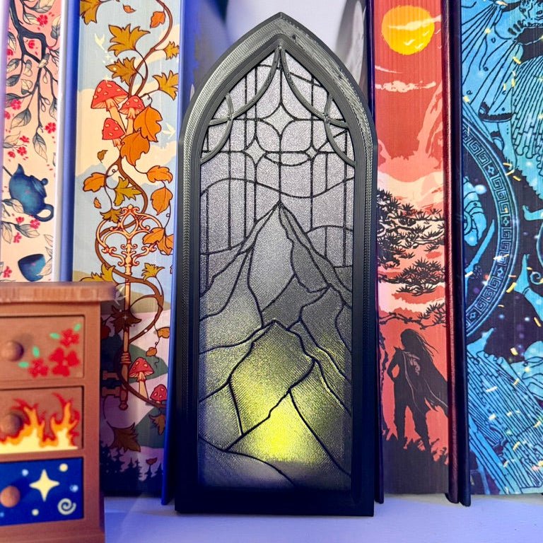 Stained Glass - Style Tealight Velaris Inspired Book Nook with Storage - Awfullynerdy.co