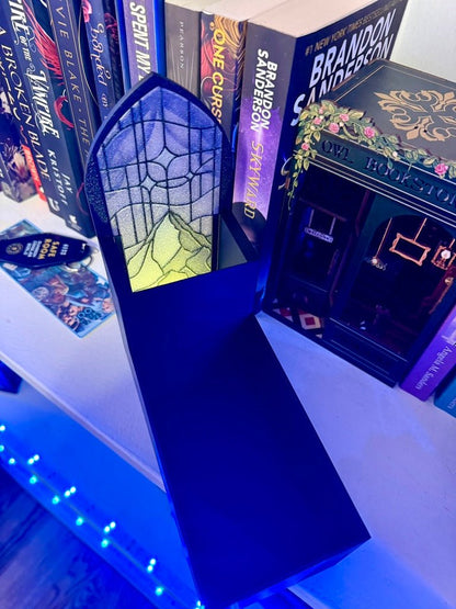 Stained Glass - Style Tealight Velaris Inspired Book Nook with Storage - Awfullynerdy.co