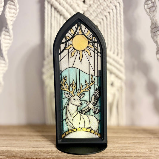 Stained Glass - Style TOG Inspired Book Nook with Storage - Optional Without Storage - Awfullynerdy.co