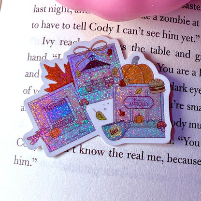 Stars Hollow Photos Crushed Glitter Sticker - Awfullynerdy.co
