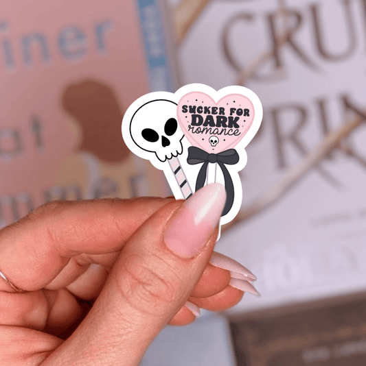 Sucker for Dark Romance Laminated Sticker - Awfullynerdy.co