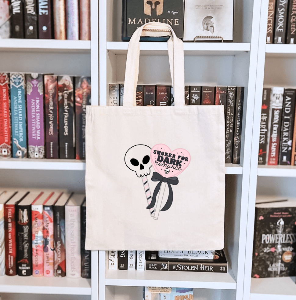 Sucker for Dark Romance Sublimated Canvas Tote Bag - Awfullynerdy.co
