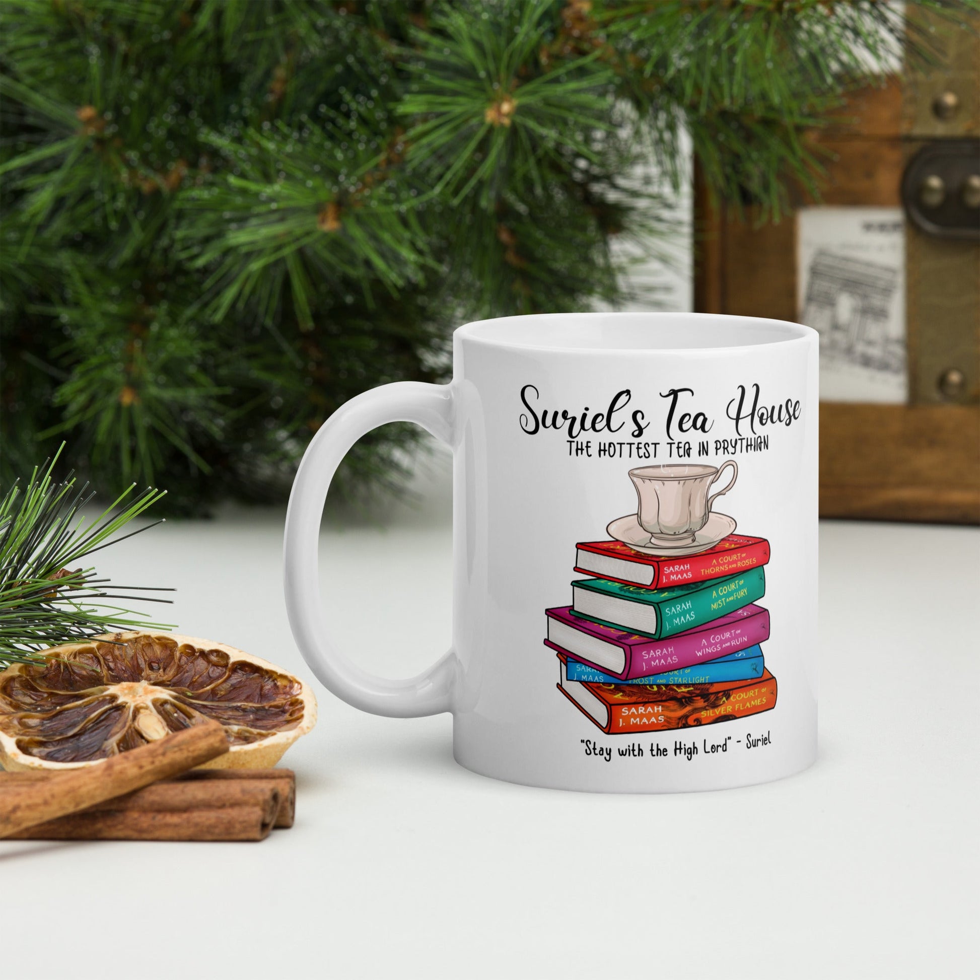 Suriel Tea House ACOTAR White glossy mug - Awfullynerdy.co