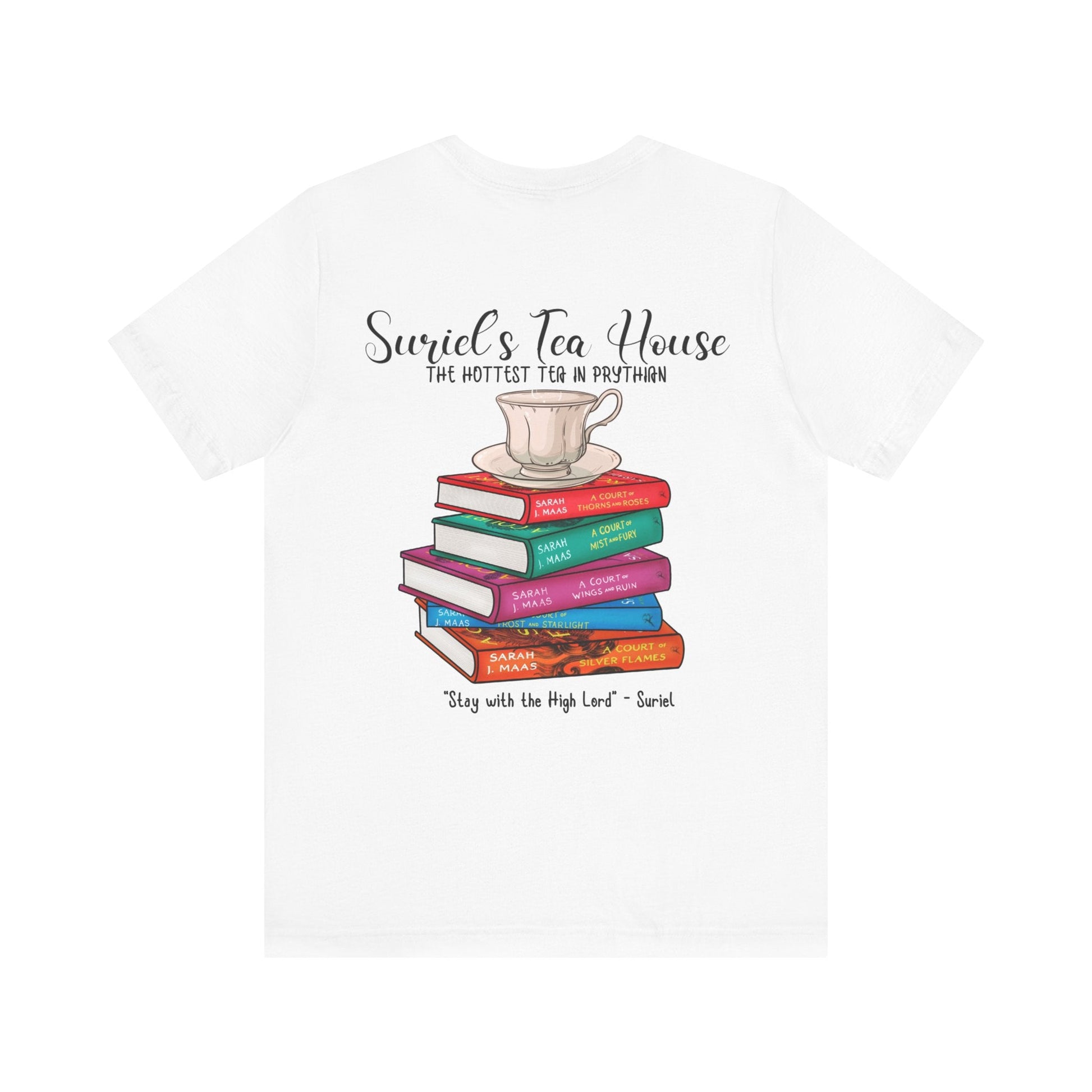 Suriel Tea House Hottest Tea In Pyrthian Dual - Sided Jersey Short Sleeve Tee - Awfullynerdy.co