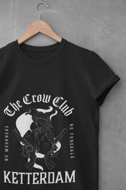 The Crow Club Tee, Unisex Graphic T-Shirt, Casual Streetwear, Gift for Friends, Punk Fashion, Halloween Outfit - Awfullynerdy.co