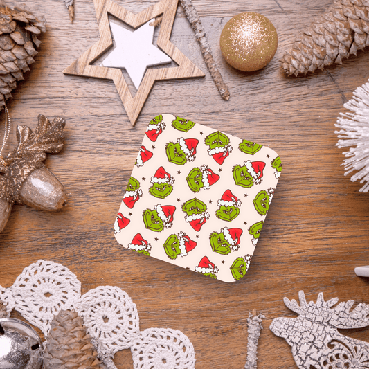 The Green Guy Who Stole Christmas Coaster - ONE Coaster - Awfullynerdy.co