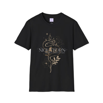 The Serpent and The Wings of Night Nightborn Dual - Sided Unisex Softstyle T - Shirt - Awfullynerdy.co