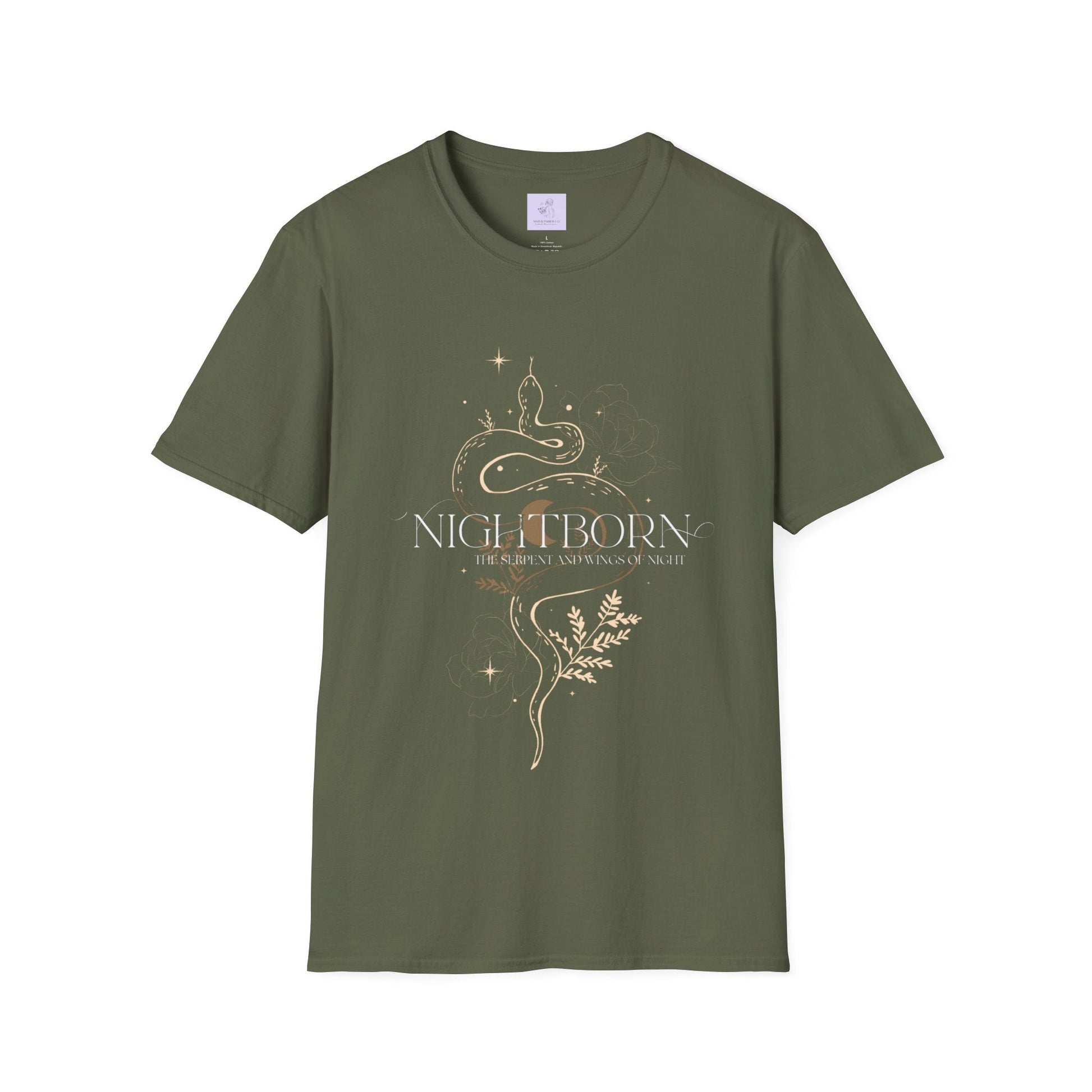 The Serpent and The Wings of Night Nightborn Dual - Sided Unisex Softstyle T - Shirt - Awfullynerdy.co