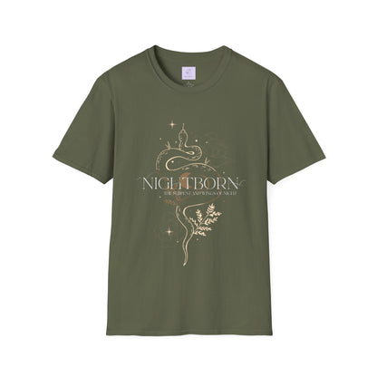 The Serpent and The Wings of Night Nightborn Dual - Sided Unisex Softstyle T - Shirt - Awfullynerdy.co