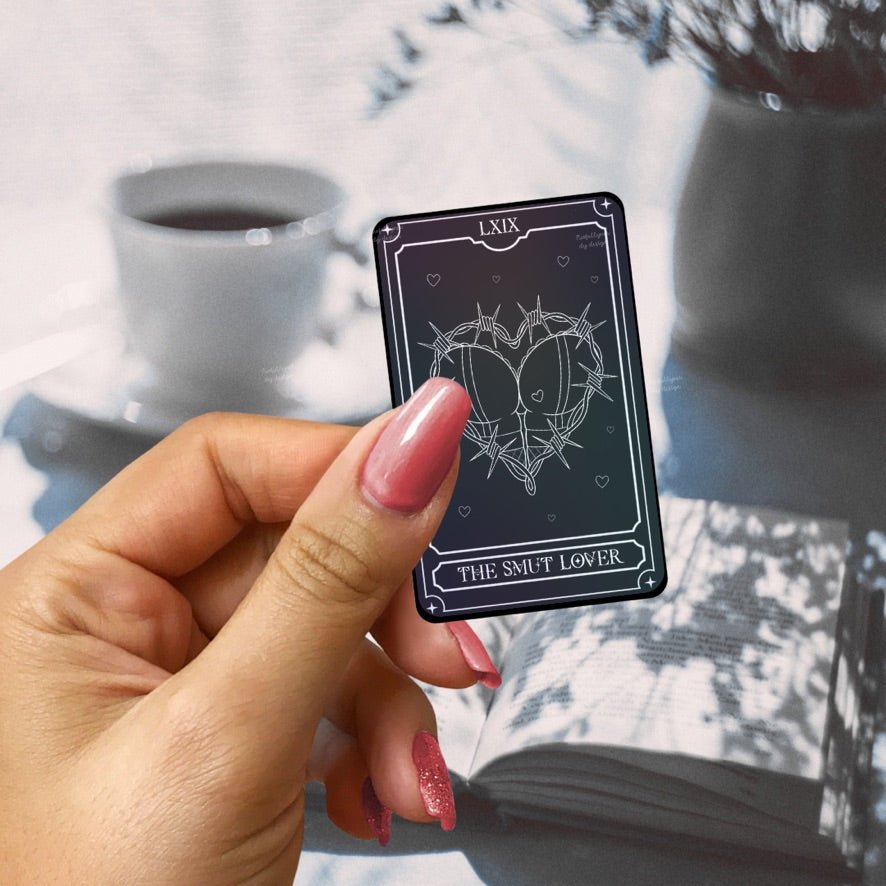 The Smut Reader Dark Tarot Card Holographic Sticker - Awfullynerdy.co