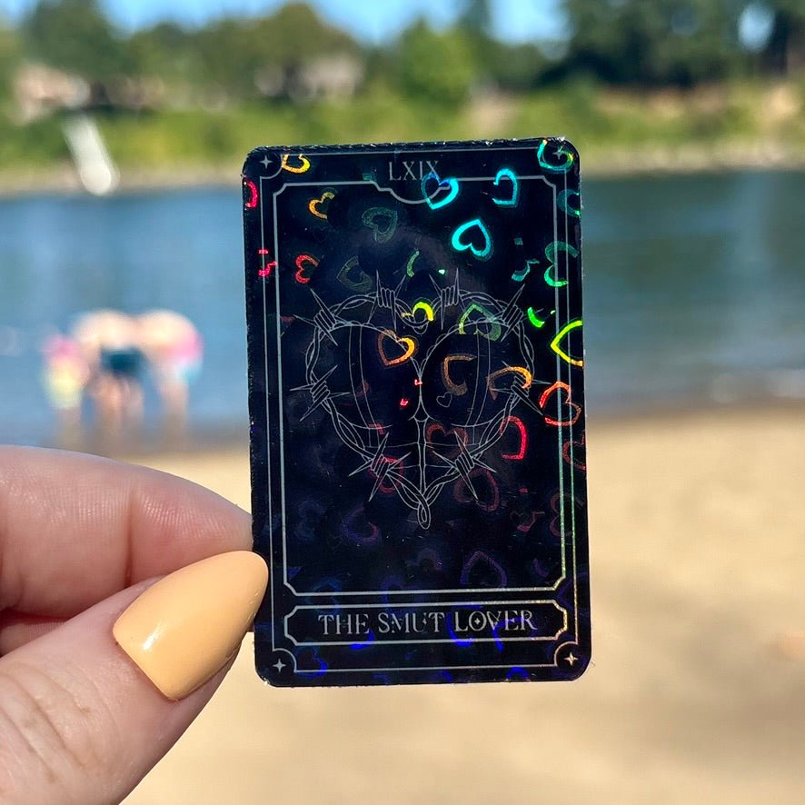 The Smut Reader Dark Tarot Card Holographic Sticker - Awfullynerdy.co