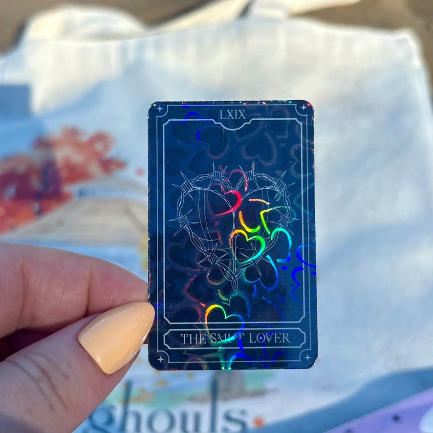 The Smut Reader Dark Tarot Card Holographic Sticker - Awfullynerdy.co