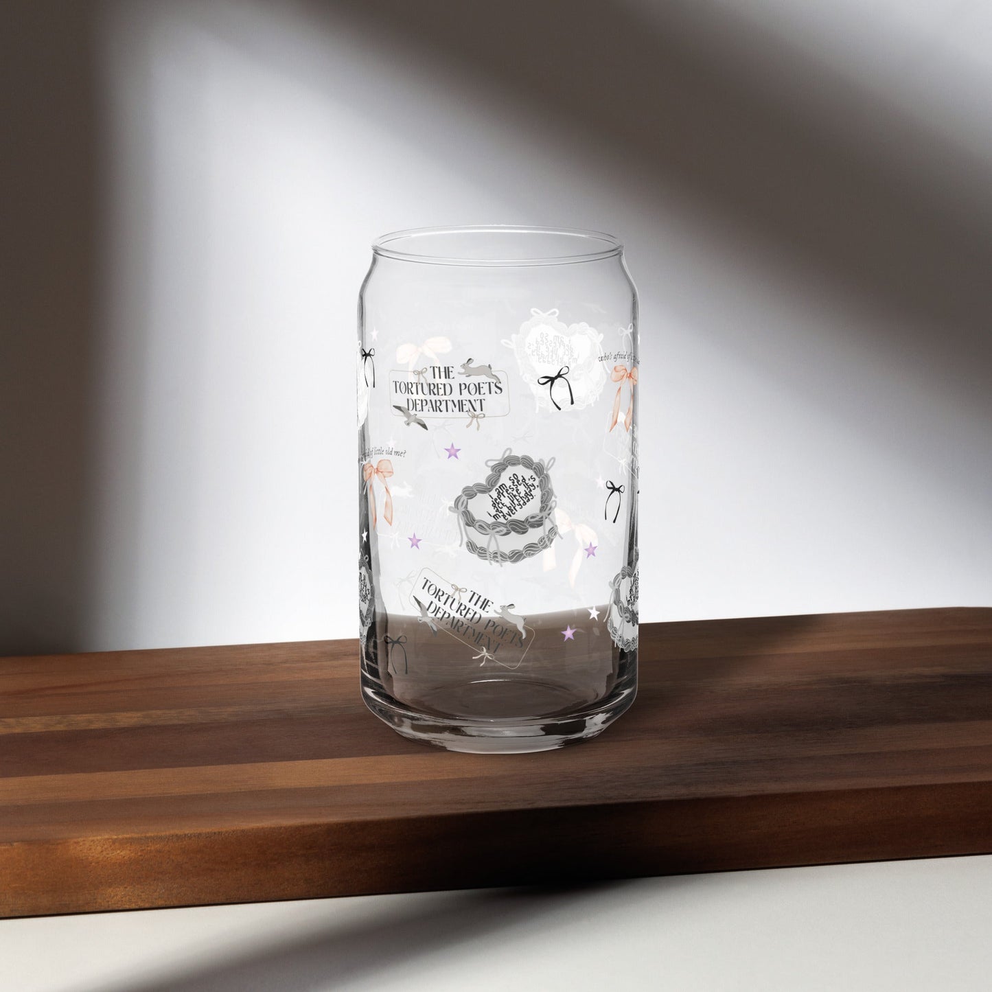 The Tortured Poets Department Can-shaped glass - Awfullynerdy.co