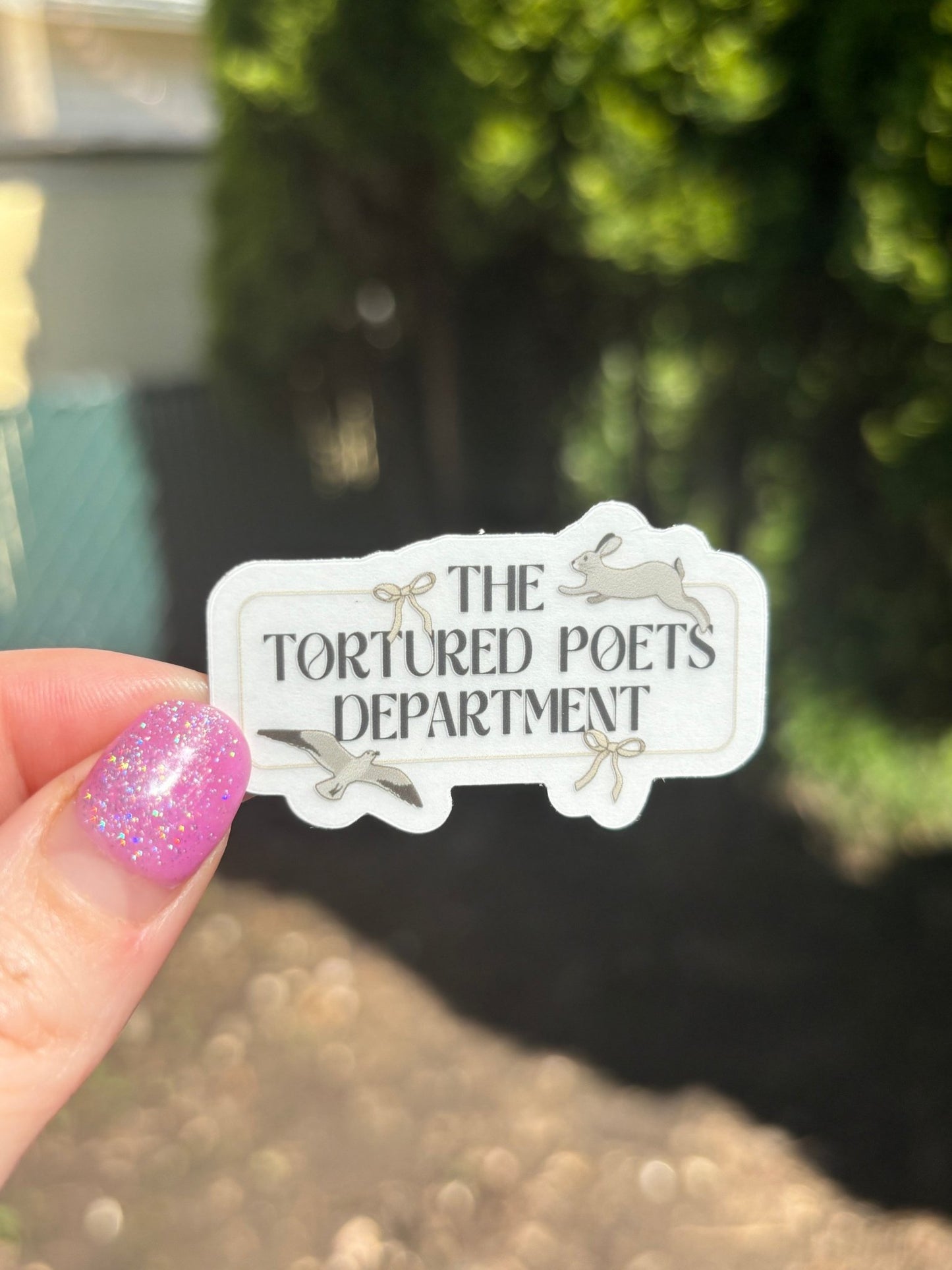 The Tortured Poets Department Clear Sticker - Awfullynerdy.co