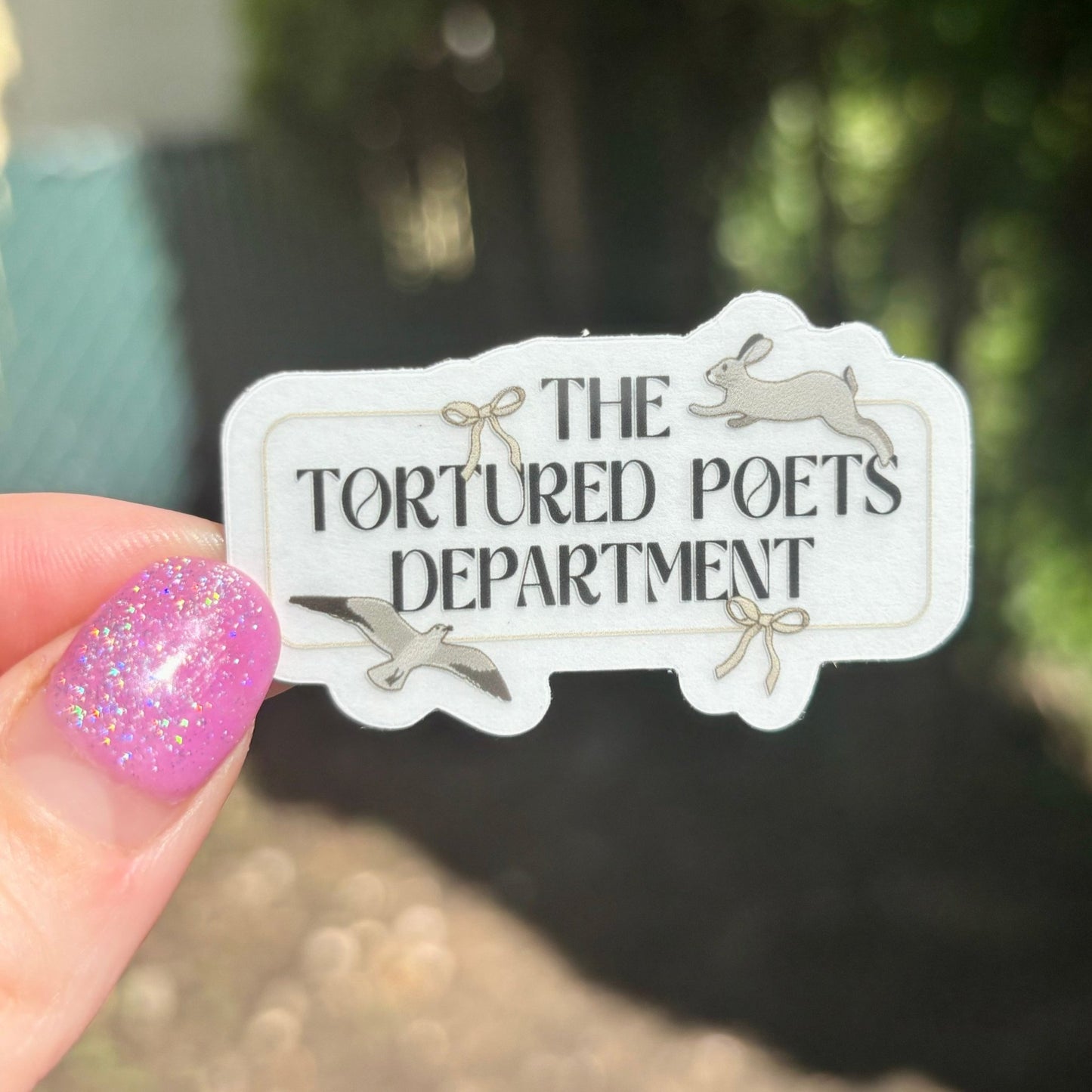 The Tortured Poets Department Clear Sticker - Awfullynerdy.co