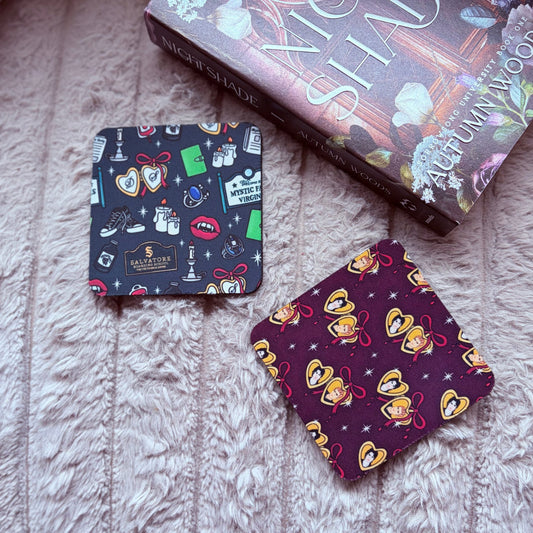 The Vampire Diaries Coaster Set - 2 Coasters - Awfullynerdy.co