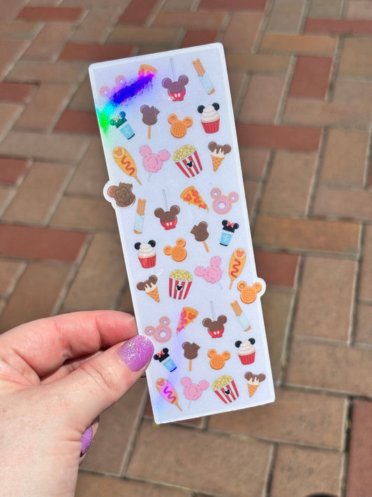 Theme Park Food Cardstock Bookmark - Awfullynerdy.co