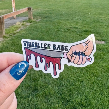 Thriller Babe Sticker - Awfullynerdy.co