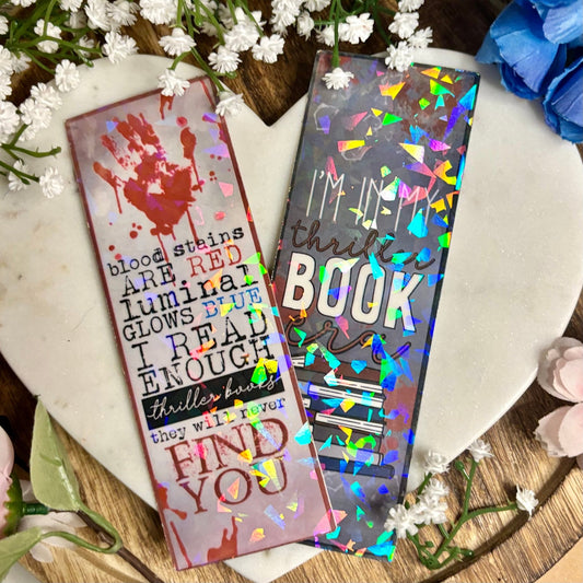 Thriller Books Cardstock Bookmark Bundle - Awfullynerdy.co