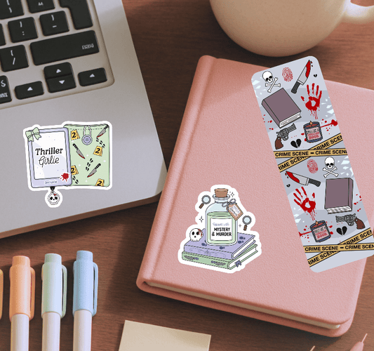 Thriller Girlie Stickers and Bookmark Bundle - Awfullynerdy.co