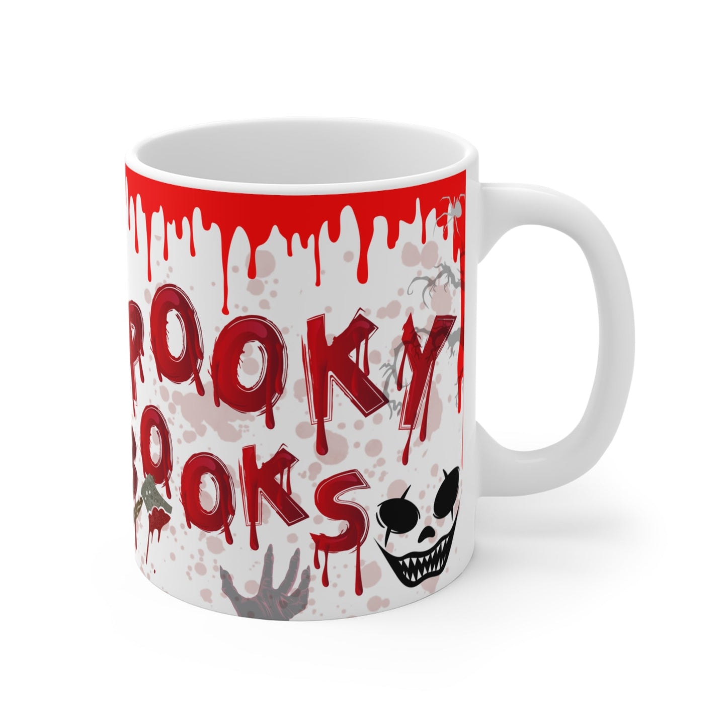 Thriller Read Spooky Books Mug 11oz - Perfect for Horror Lovers - Awfullynerdy.co