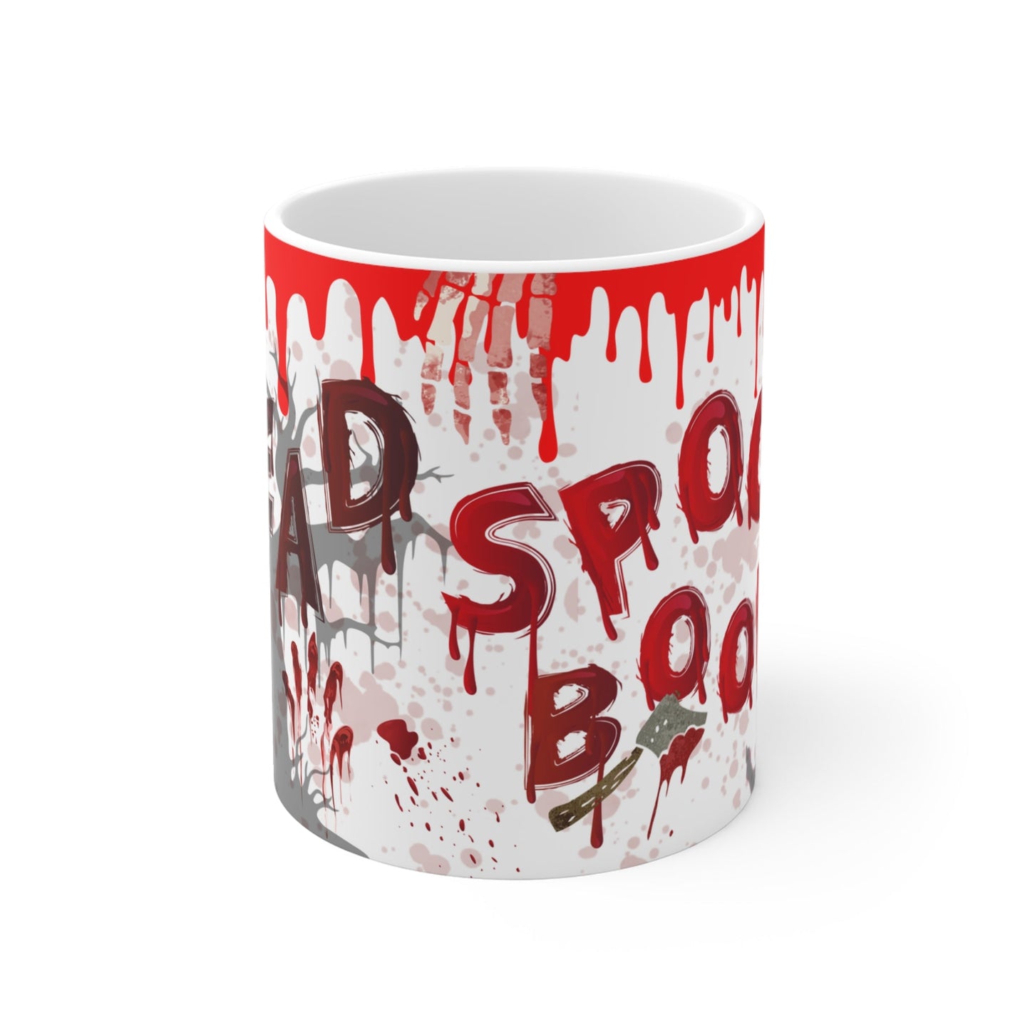 Thriller Read Spooky Books Mug 11oz - Perfect for Horror Lovers - Awfullynerdy.co