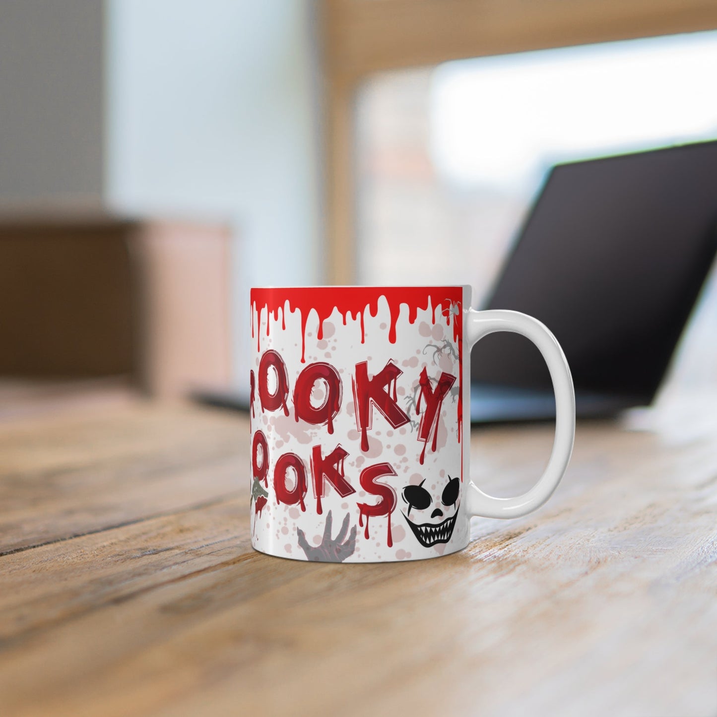 Thriller Read Spooky Books Mug 11oz - Perfect for Horror Lovers - Awfullynerdy.co