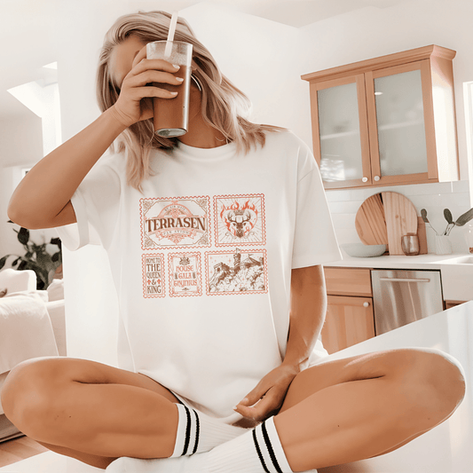 Throne of Glass Inspired Stamps Jersey Short Sleeve Tee - Awfullynerdy.co