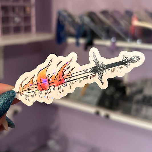 TOG Ash and Fire Sword Sticker - Awfullynerdy.co