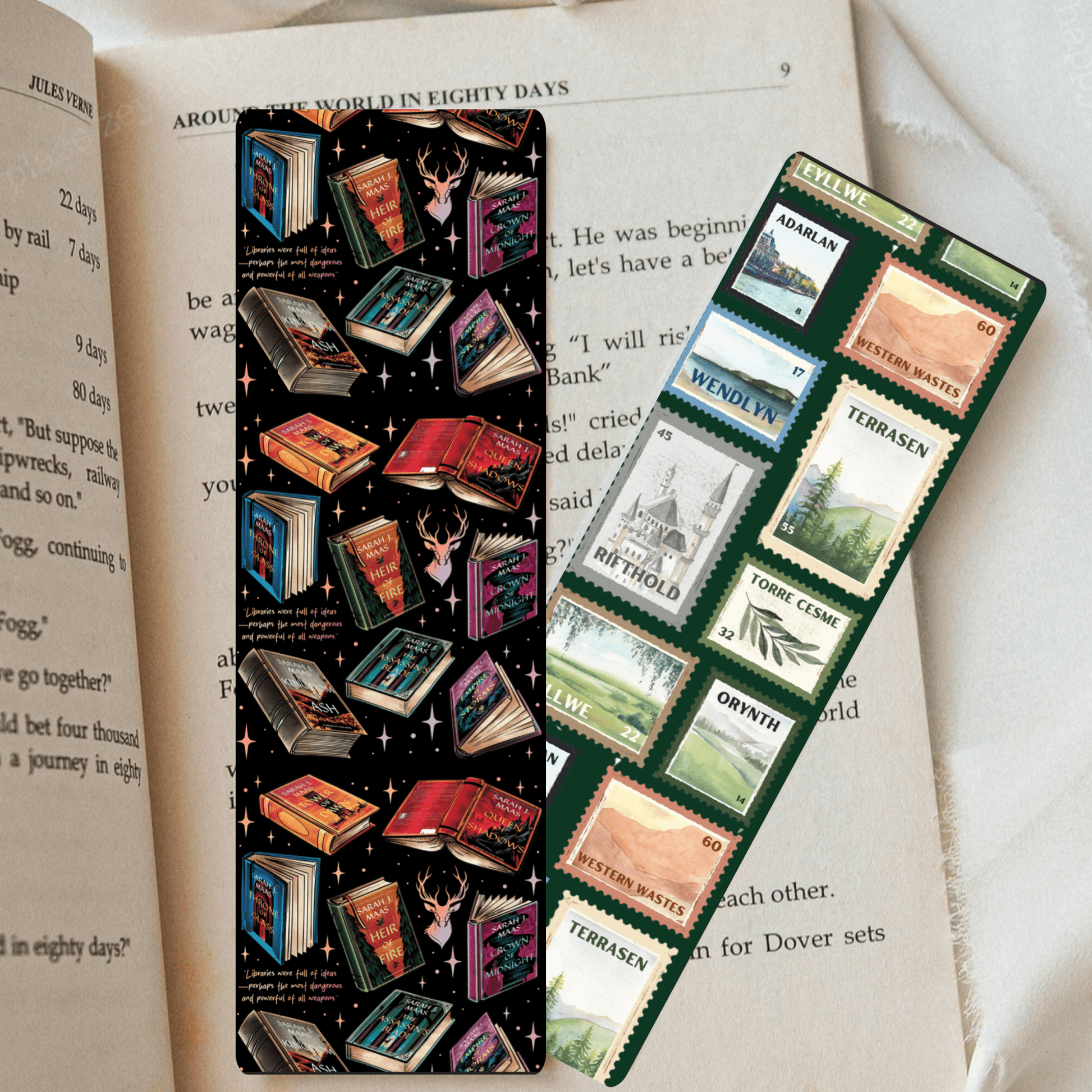 TOG Books and Courts inspired Dual - Sided Cardstock Bookmark - Awfullynerdy.co