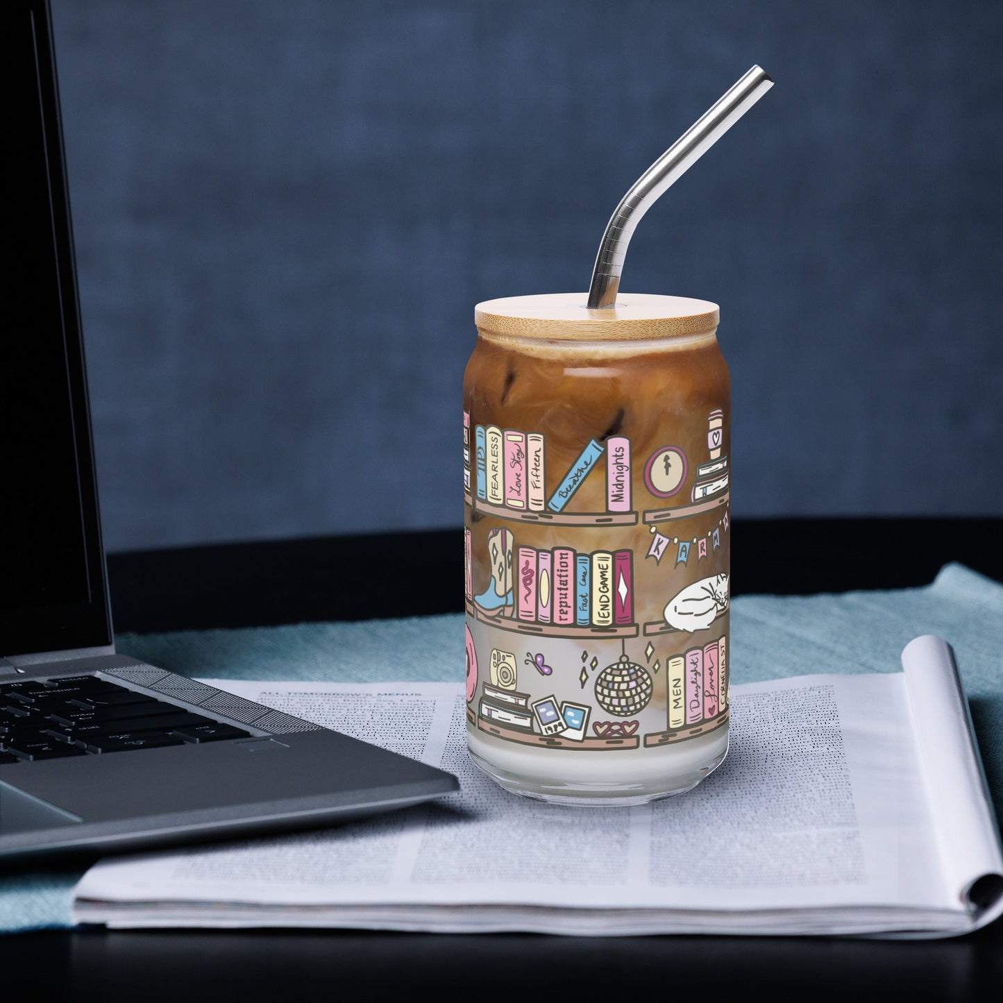 TS Book Shelf Can - shaped glass - Awfullynerdy.co