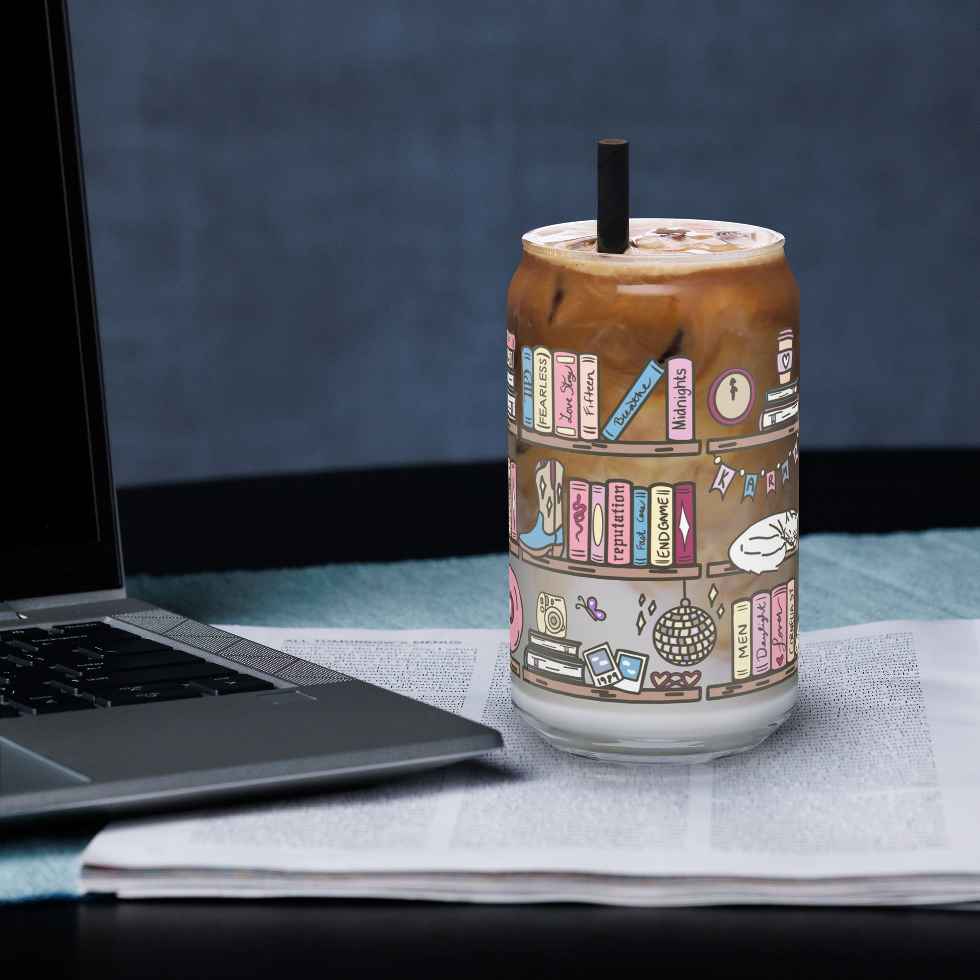 TS Book Shelf Can - shaped glass - Awfullynerdy.co