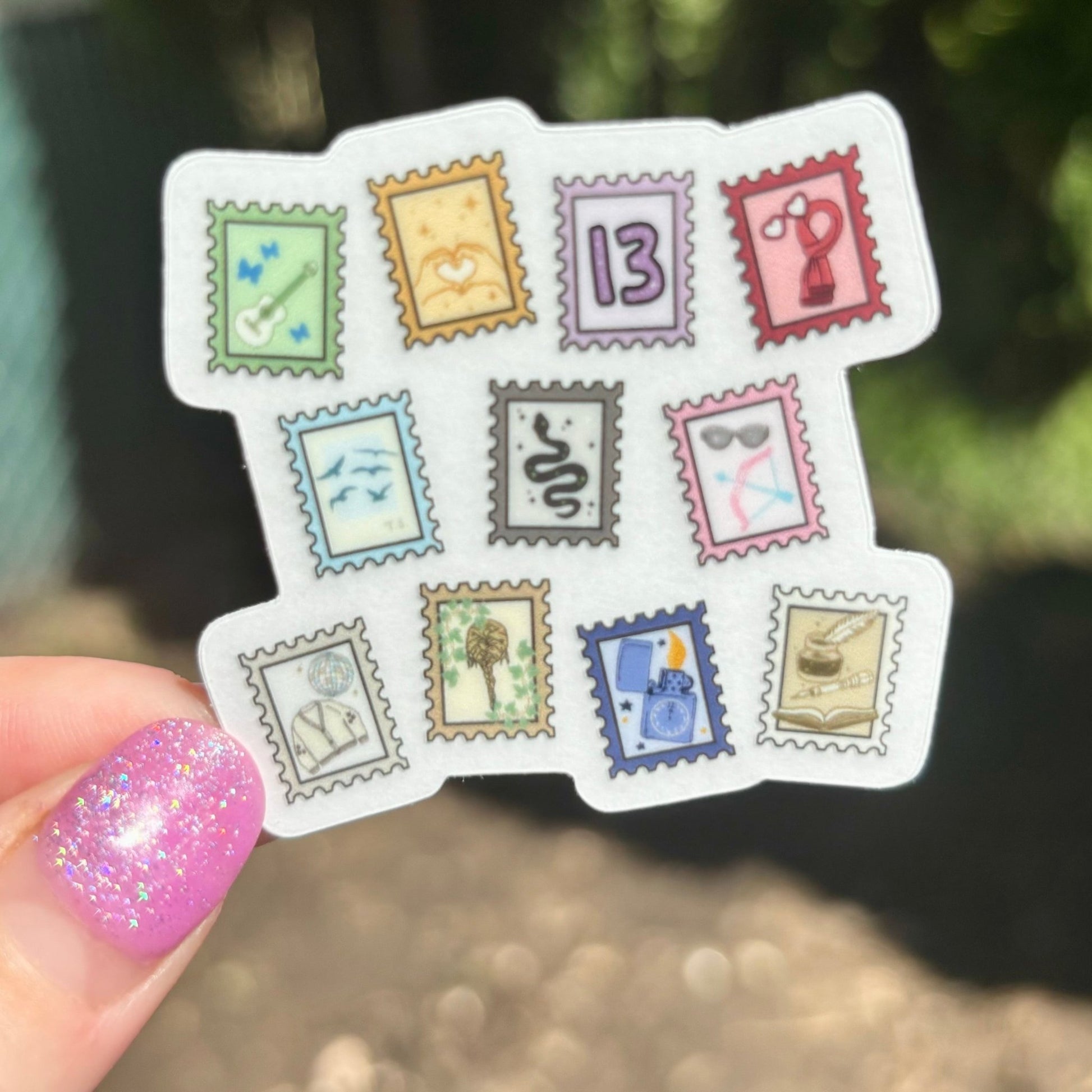 TS Stamps Clear Matte Sticker - Awfullynerdy.co