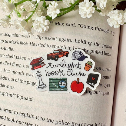 Twilight Book Club Symbols 2 inch Matte Sticker - Awfullynerdy.co