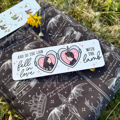 Twilight Inspired And So The Lion Fell in Love with the Lamb Dual - Sided Cardstock Bookmark - Awfullynerdy.co