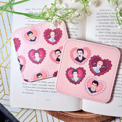 Twilight Inspired Boys Pink Coasters - Set of 2 - Awfullynerdy.co