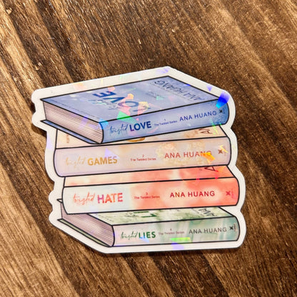 Twisted Book Series Stack Sticker - Awfullynerdy.co