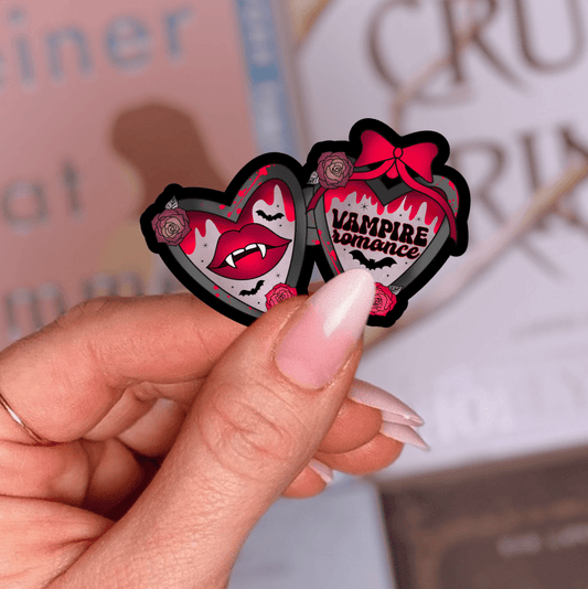 Vampire Romance Locket Laminated Sticker - Awfullynerdy.co