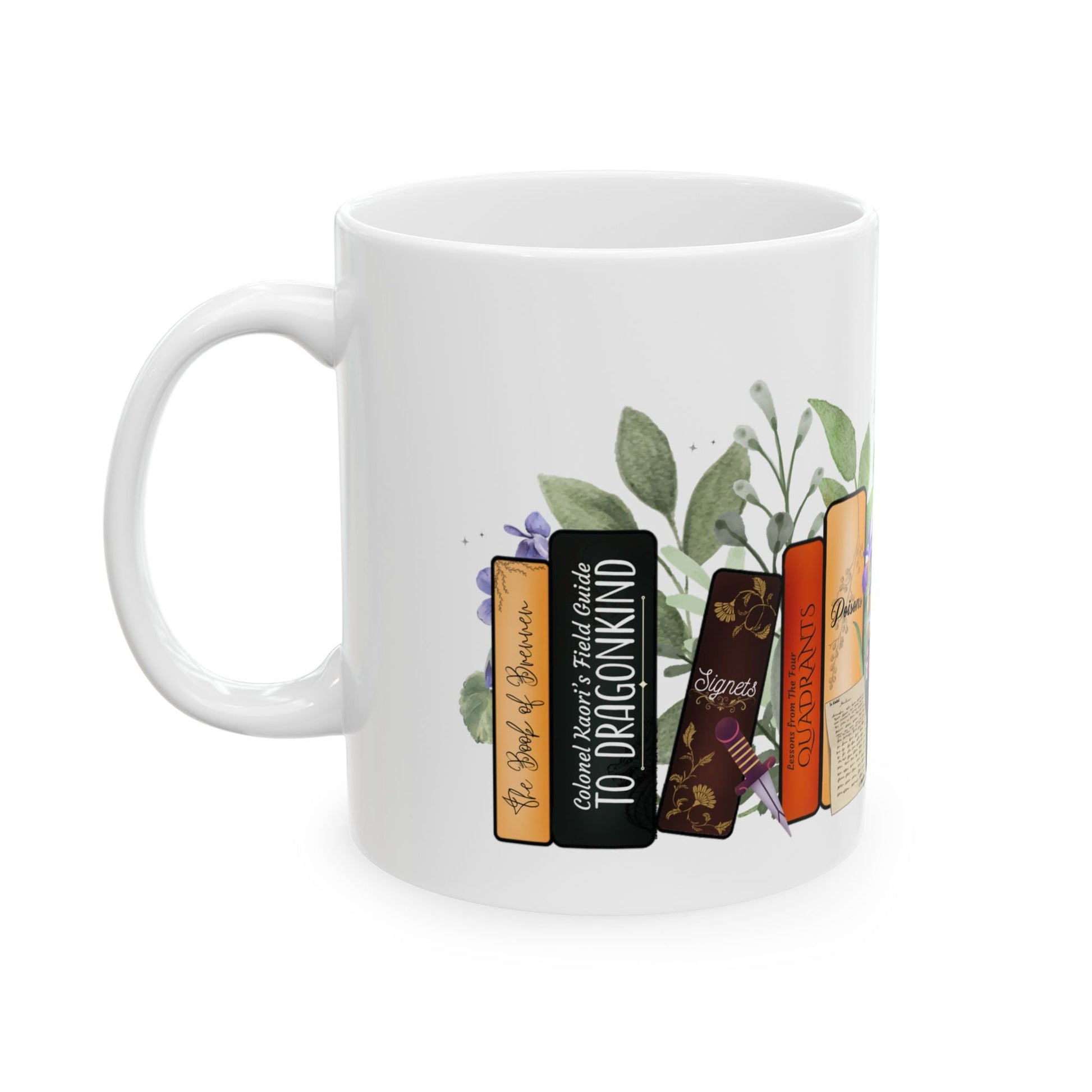 Violet Book Shelf Fourth Wing Ceramic Mug - Awfullynerdy.co