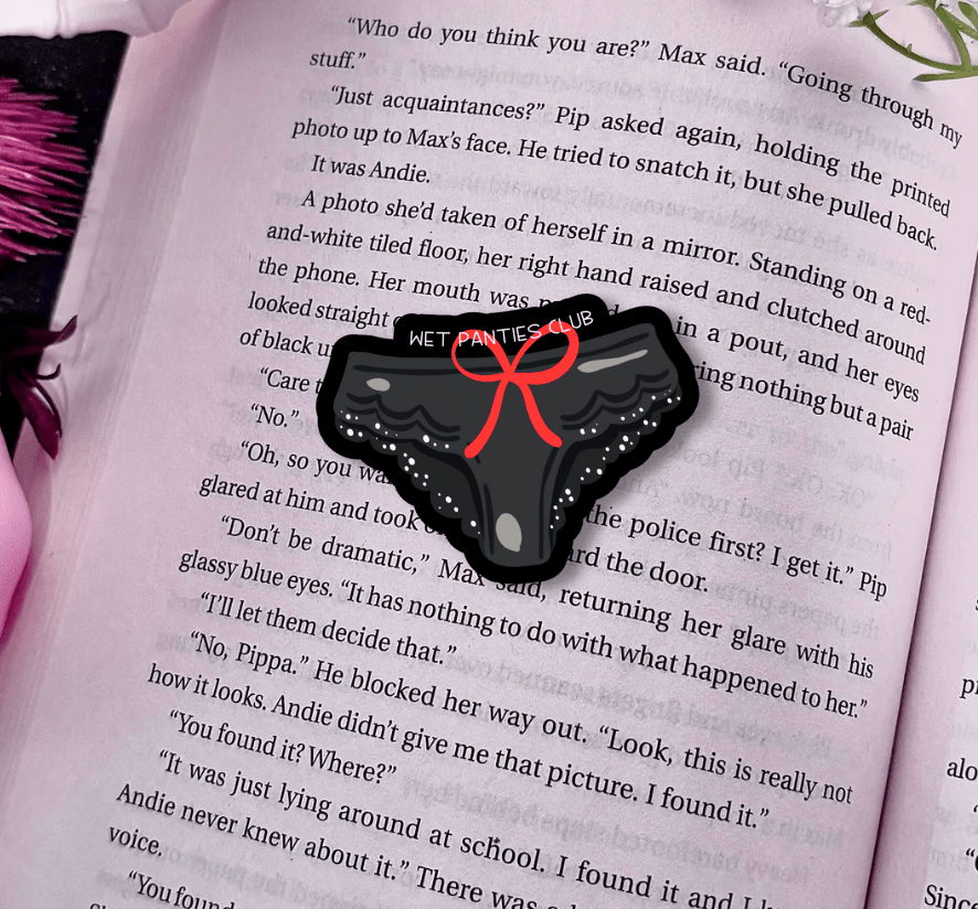 Wet Panties Club Smut Matte Vinyl Sticker – Durable Waterproof Bookish Decal - Awfullynerdy.co